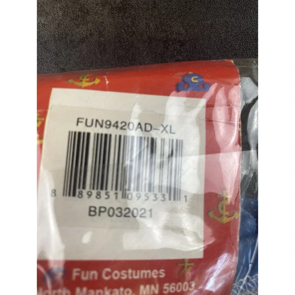 Cap'n Crunch Cereal Adult Halloween Costume Size XL-NEW in Package